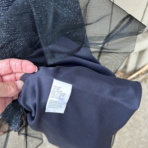 NWT B & A by Betsey and Adam Cocktail Dress Black With Silver Sparkles Prom - Picture 9 of 13